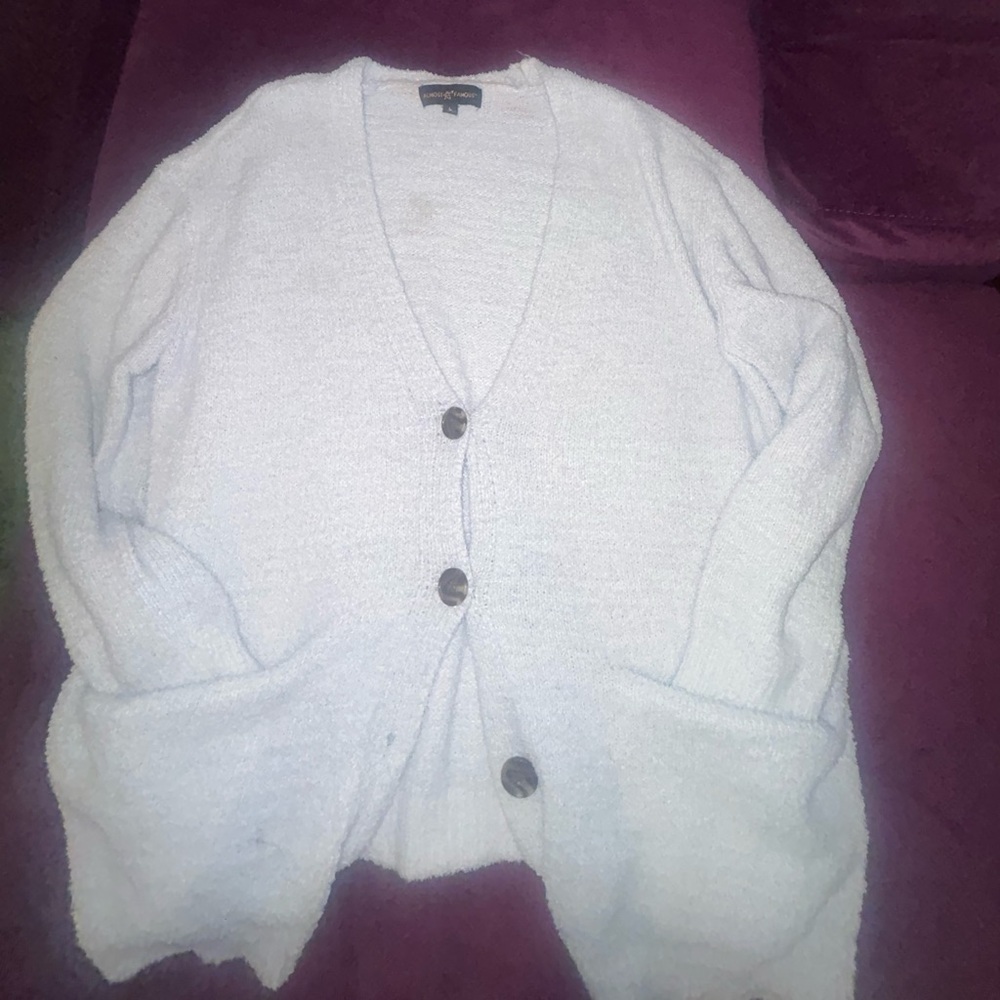 Almost Famous Cream Cardigan Sweater